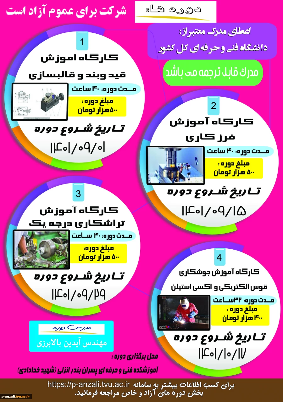 دوره های آزاد و خاص 2