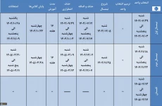تقویم آموزشی سال تحصیلی 1405-1404 دانشگاه ملی مهارت